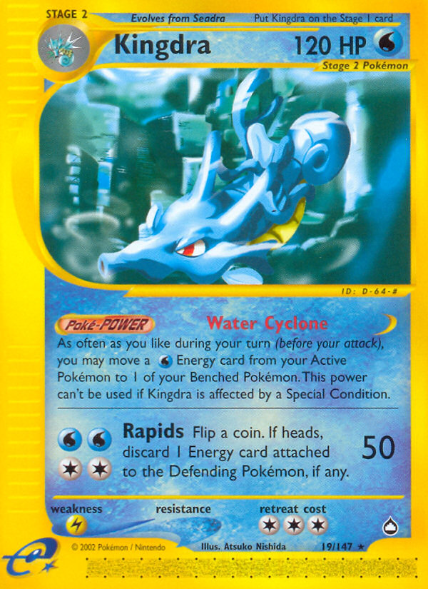 Kingdra 19/147 Rare | Aquapolis | Pokemon Card