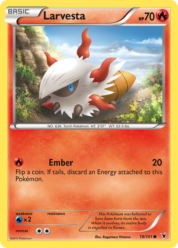Larvesta 19/101 Common | Noble Victories | Pokemon Card