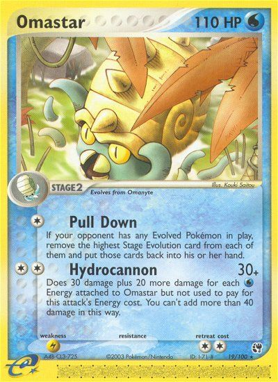 Omastar 19/100 Rare | Sandstorm | Pokemon Card