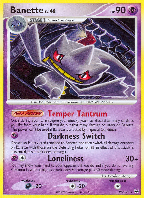 Banette 19/127 Rare | Platinum | Pokemon Card