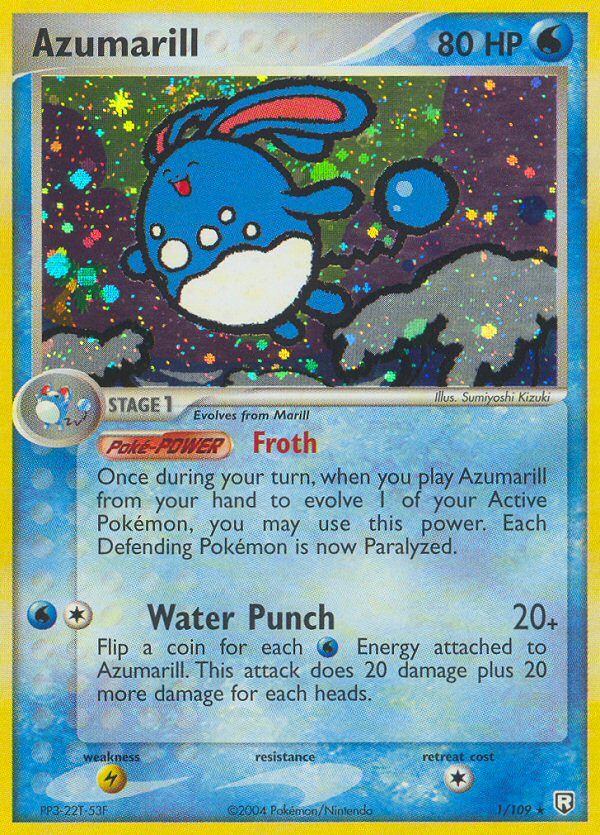 Azumarill 1/109 Rare Holo | Team Rocket Returns | Pokemon Card