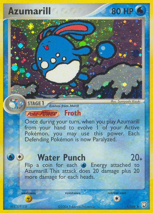 Azumarill 1/109 Rare Holo | Team Rocket Returns | Pokemon Card