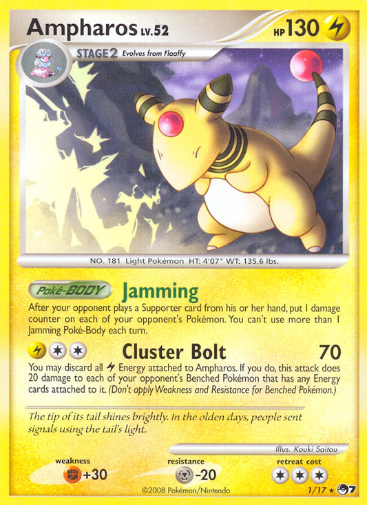 Ampharos 1/17 Rare | POP Series 7 | Pokemon Card