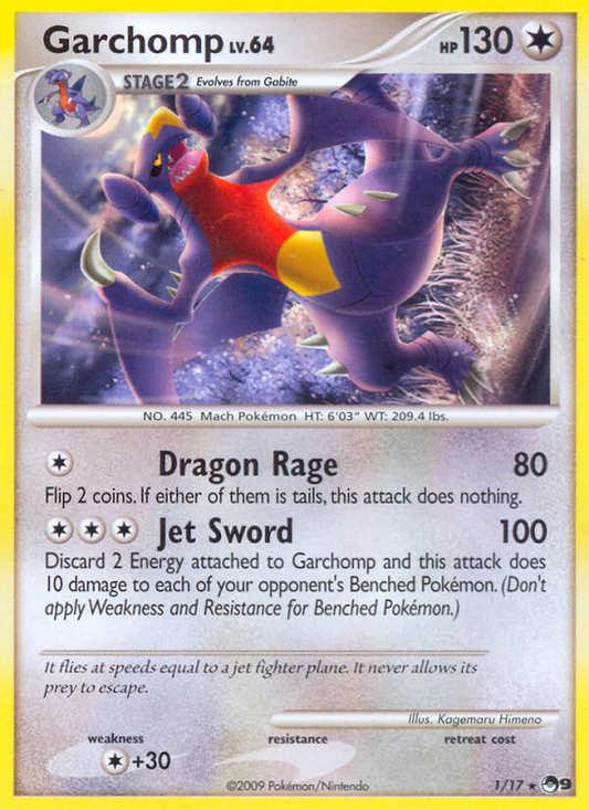 Garchomp 1/17 Rare | POP Series 9 | Pokemon Card