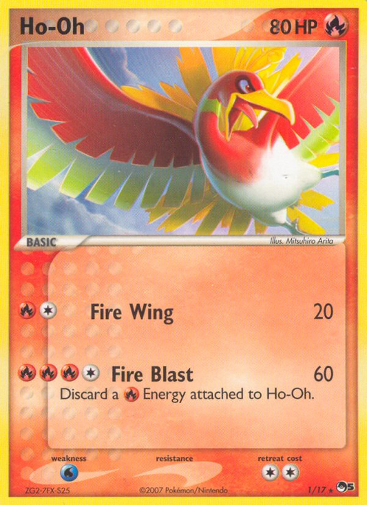 Ho-Oh 1/17 Rare | POP Series 5 | Pokemon Card