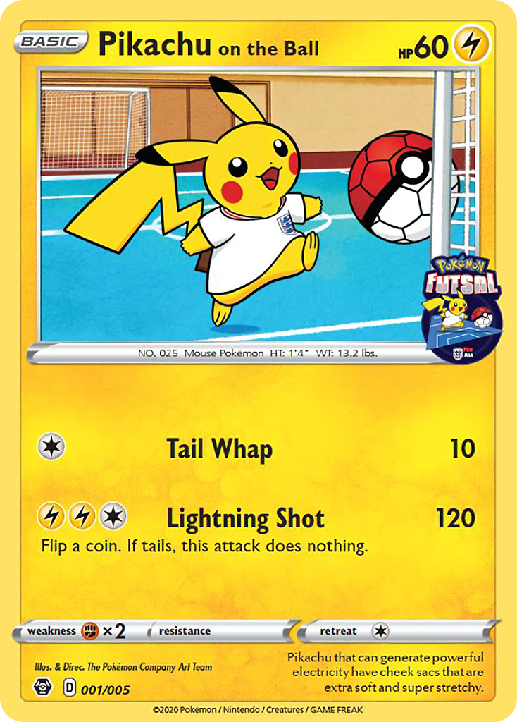 Pikachu on the Ball 1/5 | Pokémon Futsal Collection | Pokemon Card