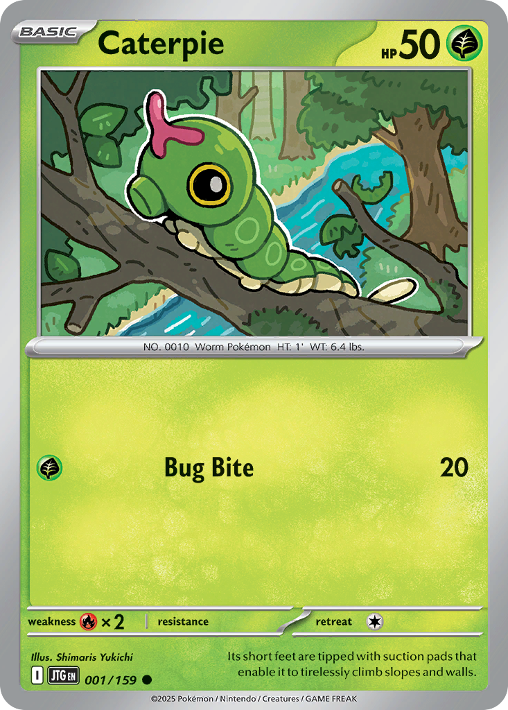 Caterpie 1/159 Common | Journey Together | Pokemon Card