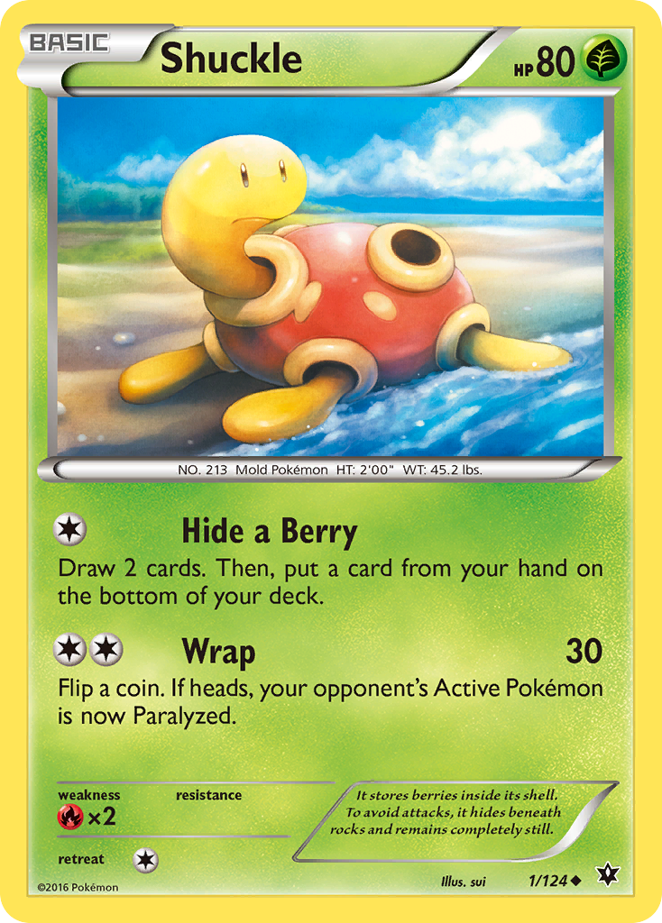 Shuckle 1/124 Uncommon | Fates Collide | Pokemon Card
