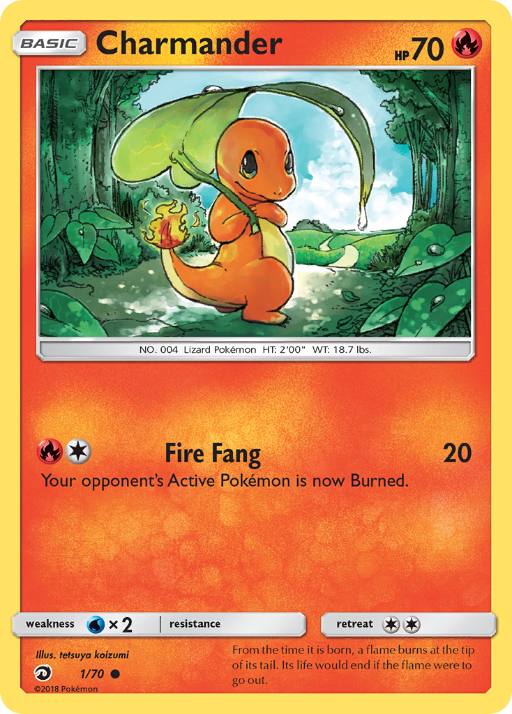 Charmander 1/70 Common | Dragon Majesty | Pokemon Card