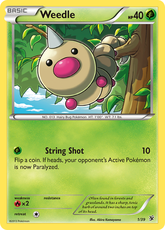 Weedle 1/39 | Kalos Starter Set | Pokemon Card
