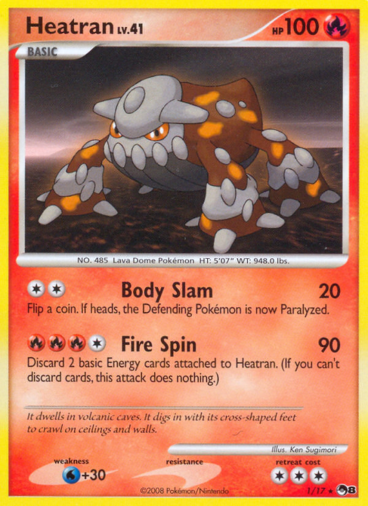 Heatran 1/17 Rare | POP Series 8 | Pokemon Card