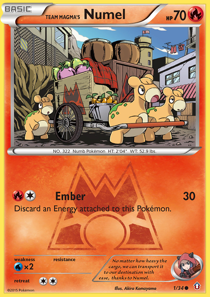 Team Magma's Numel 1/34 Common | Double Crisis | Pokemon Card