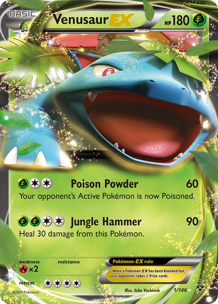 Venusaur-EX 1/146 Rare Holo EX | XY | Pokemon Card