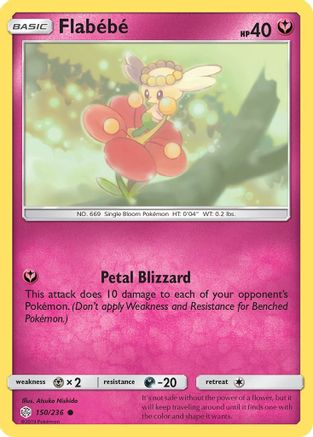 Flabébé 150/236 Reverse Holo | Cosmic Eclipse | Pokemon Card