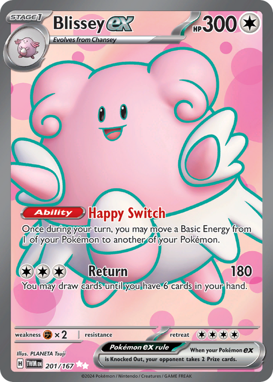 Blissey ex 201/167 Ultra Rare | Twilight Masquerade | Pokemon Card