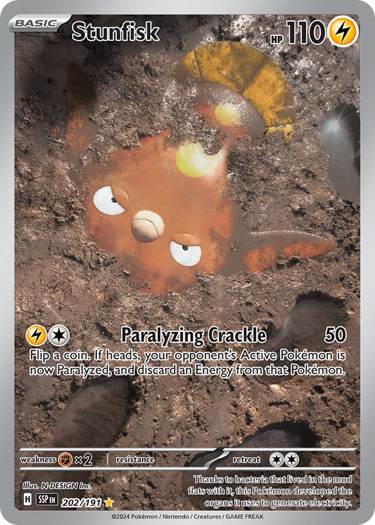 Stunfisk 202/191 Illustration Rare | Surging Sparks | Pokemon Card