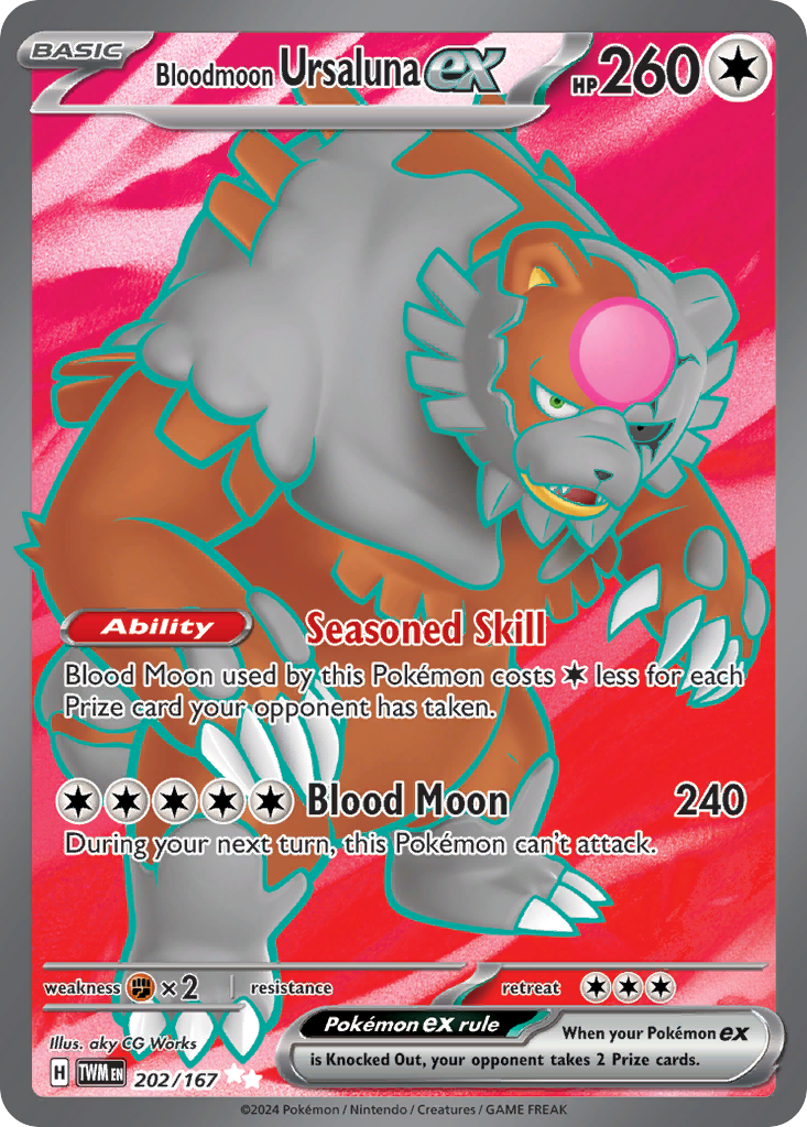 Bloodmoon Ursaluna ex 202/167 Ultra Rare | Twilight Masquerade | Pokemon Card