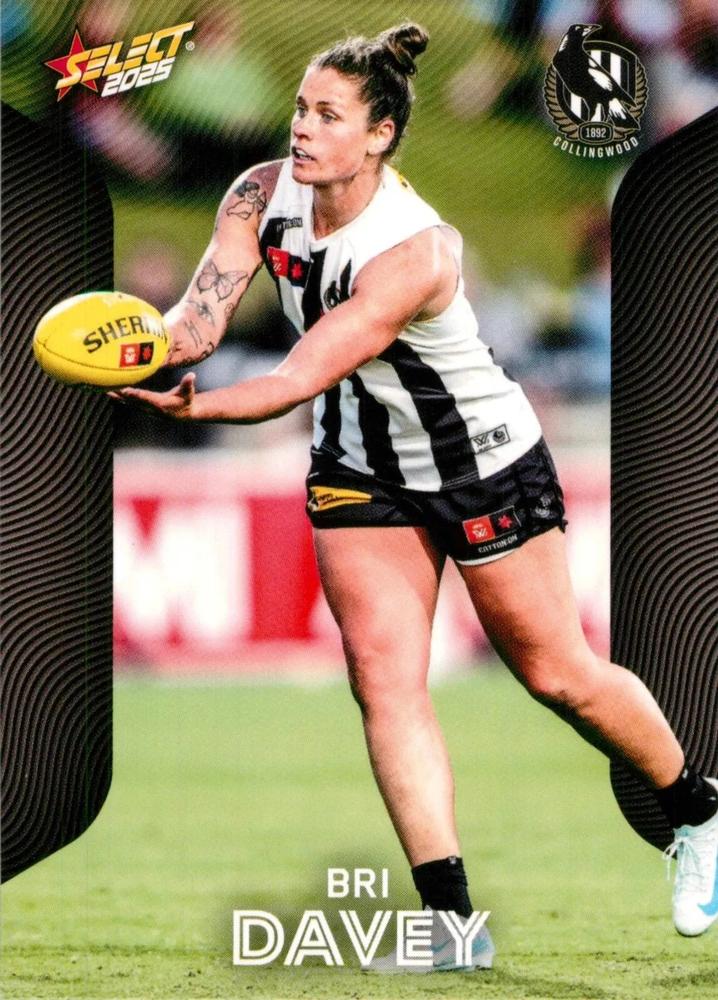 Bri Davey #205 Collingwood Magpies | 2025 Select AFL Footy Stars | Trading Card