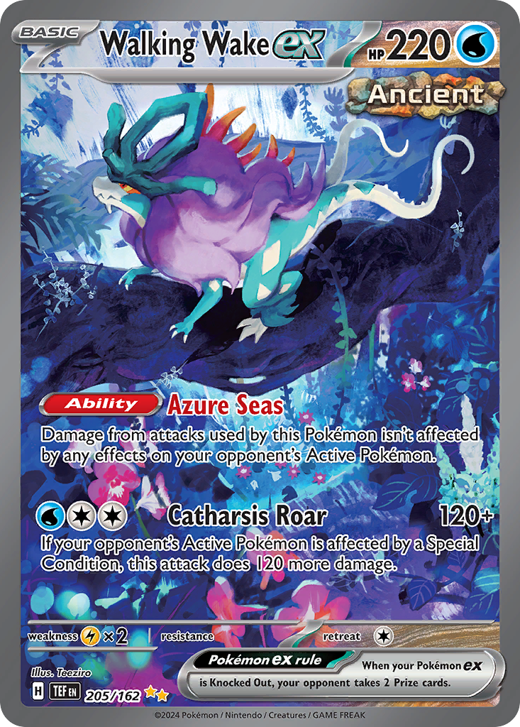Walking Wake ex 205/162 Special Illustration Rare | Temporal Forces | Pokemon Card