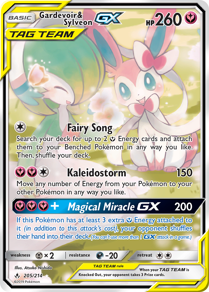 Gardevoir & Sylveon-GX 205/214 Rare Ultra | Unbroken Bonds | Pokemon Card
