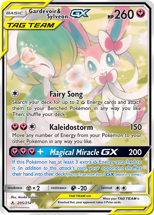 Gardevoir & Sylveon-GX 205/214 Rare Ultra | Unbroken Bonds | Pokemon Card
