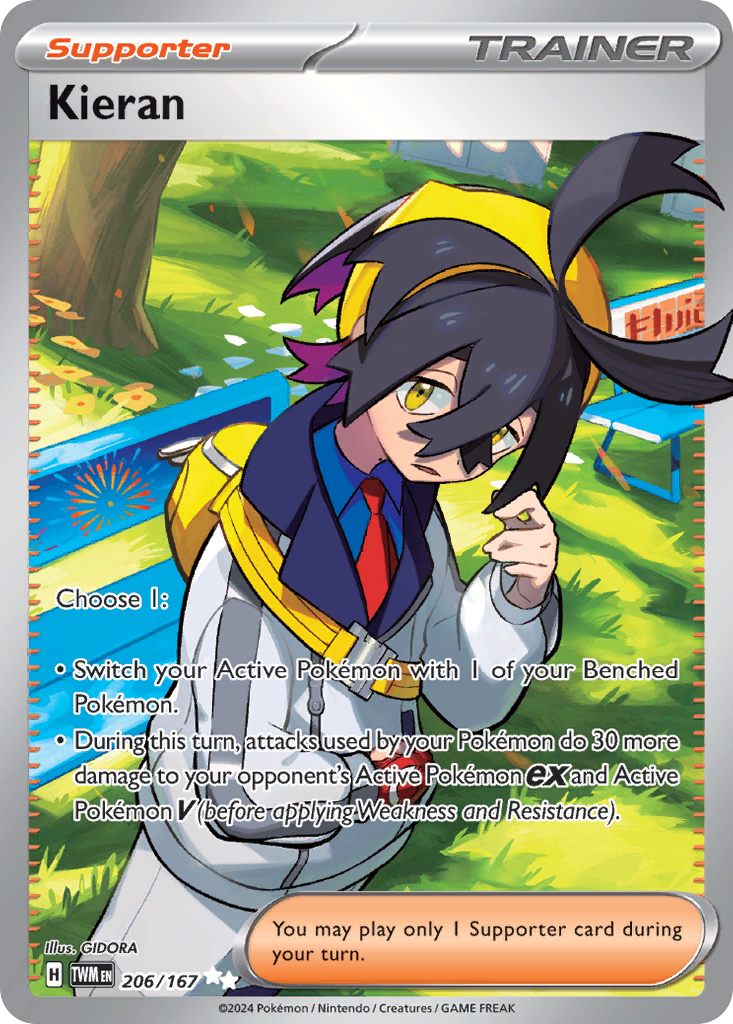 Kieran 206/167 Ultra Rare | Twilight Masquerade | Pokemon Card