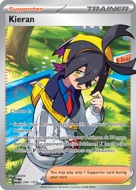 Kieran 206/167 Ultra Rare | Twilight Masquerade | Pokemon Card