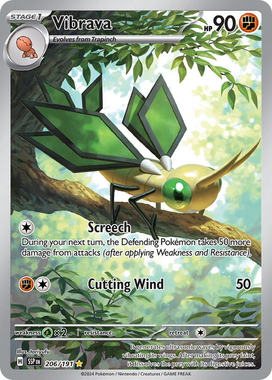 Vibrava 206/191 Illustration Rare | Surging Sparks | Pokemon Card