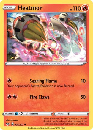 Heatmor 26/202 Reverse Holo | Sword & Shield | Pokemon Card
