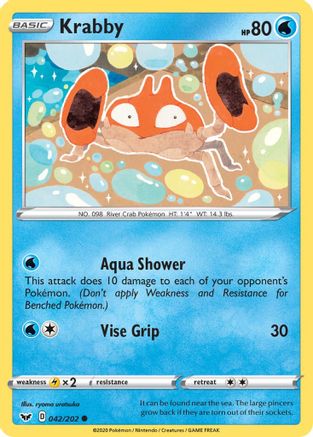 Krabby 42/202 Reverse Holo | Sword & Shield | Pokemon Card