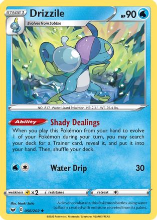 Drizzile 56/202 Reverse Holo | Sword & Shield | Pokemon Card