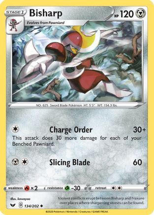 Bisharp 134/202 Reverse Holo | Sword & Shield | Pokemon Card