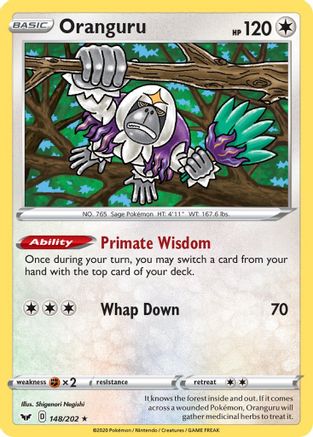 Oranguru 148/202 Reverse Holo | Sword & Shield | Pokemon Card