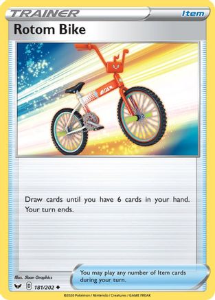 Rotom Bike 181/202 Reverse Holo | Sword & Shield | Pokemon Card
