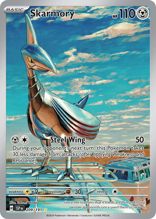 Skarmory 209/191 Illustration Rare | Surging Sparks | Pokemon Card