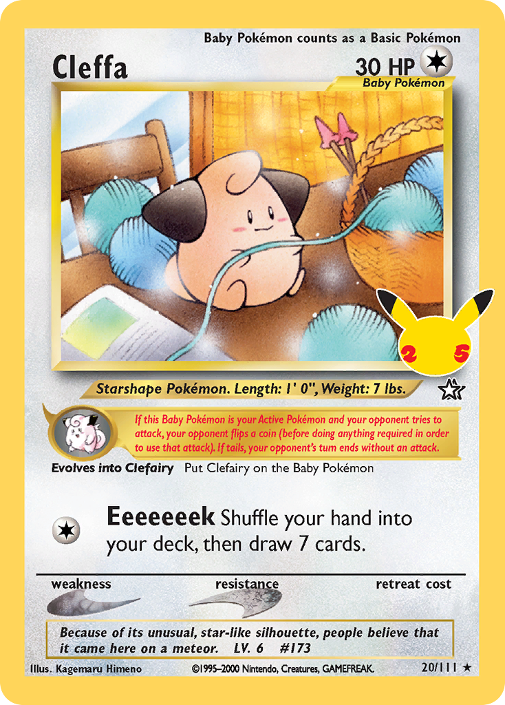 Cleffa 20/25 Classic Collection | Celebrations: Classic Collection | Pokemon Card