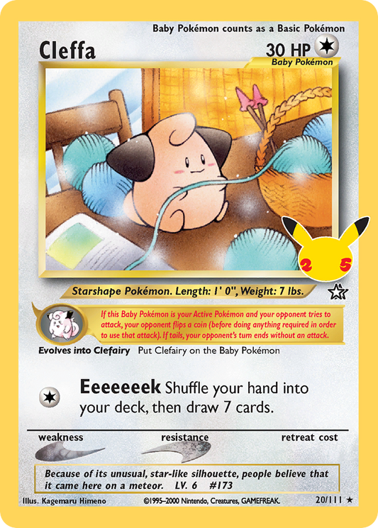 Cleffa 20/25 Classic Collection | Celebrations: Classic Collection | Pokemon Card