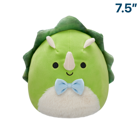 Tristan the Green Triceratops Bowtie ~ 7.5" Squishmallow Plush