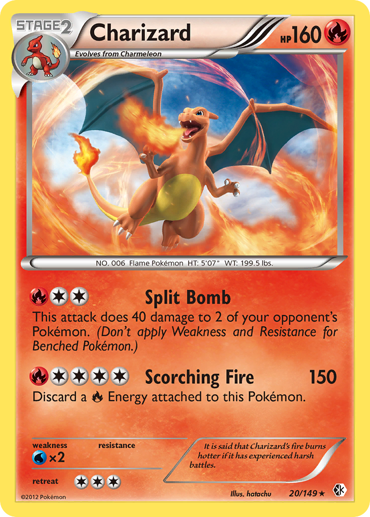 Charizard 20/149 Rare Holo | Boundaries Crossed | Pokemon Card