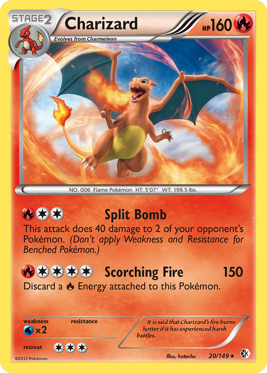 Charizard 20/149 Rare Holo | Boundaries Crossed | Pokemon Card