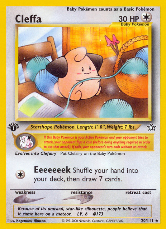 Cleffa 20/111 Rare | Neo Genesis | Pokemon Card