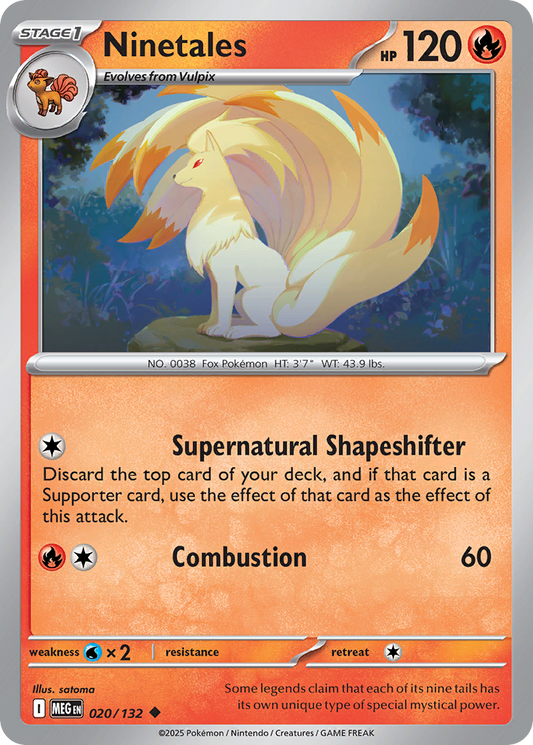 Ninetales 20/132 Uncommon | Mega Evolution | Pokemon Card