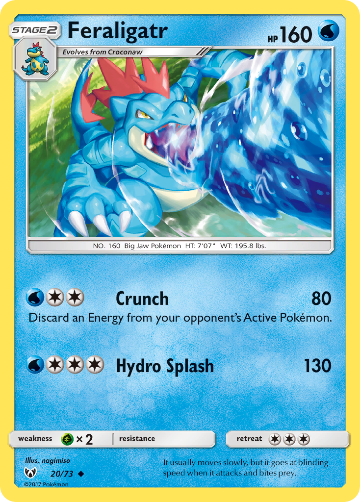 Feraligatr 20/73 Uncommon | Shining Legends | Pokemon Card