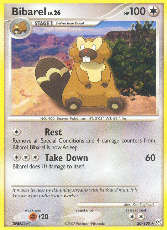 Bibarel 20/130 Rare | Diamond & Pearl | Pokemon Card