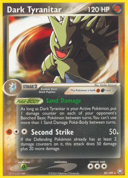 Dark Tyranitar 20/109 Rare | Team Rocket Returns | Pokemon Card