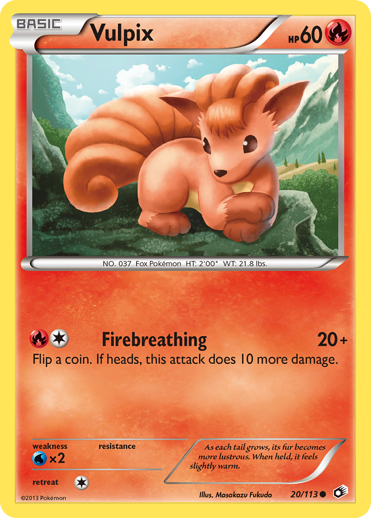 Vulpix 20/113 Common | Legendary Treasures | Pokemon Card