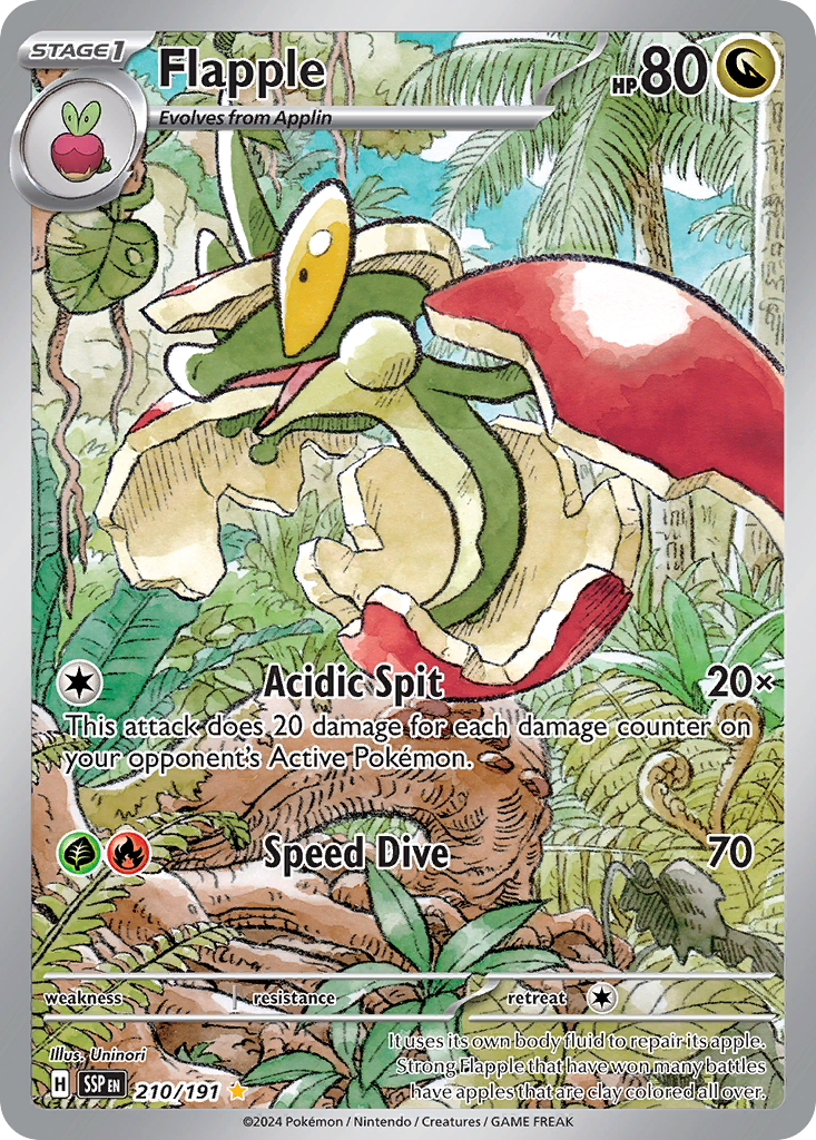 Flapple 210/191 Illustration Rare | Surging Sparks | Pokemon Card