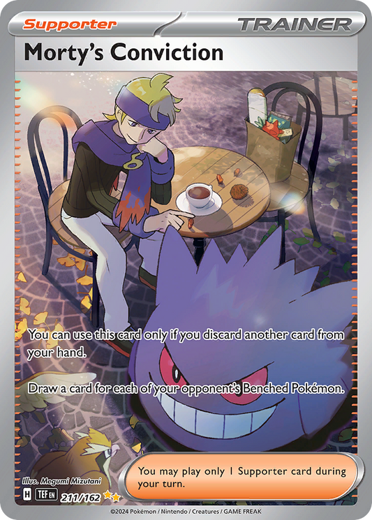 Morty's Conviction 211/162 Special Illustration Rare | Temporal Forces | Pokemon Card