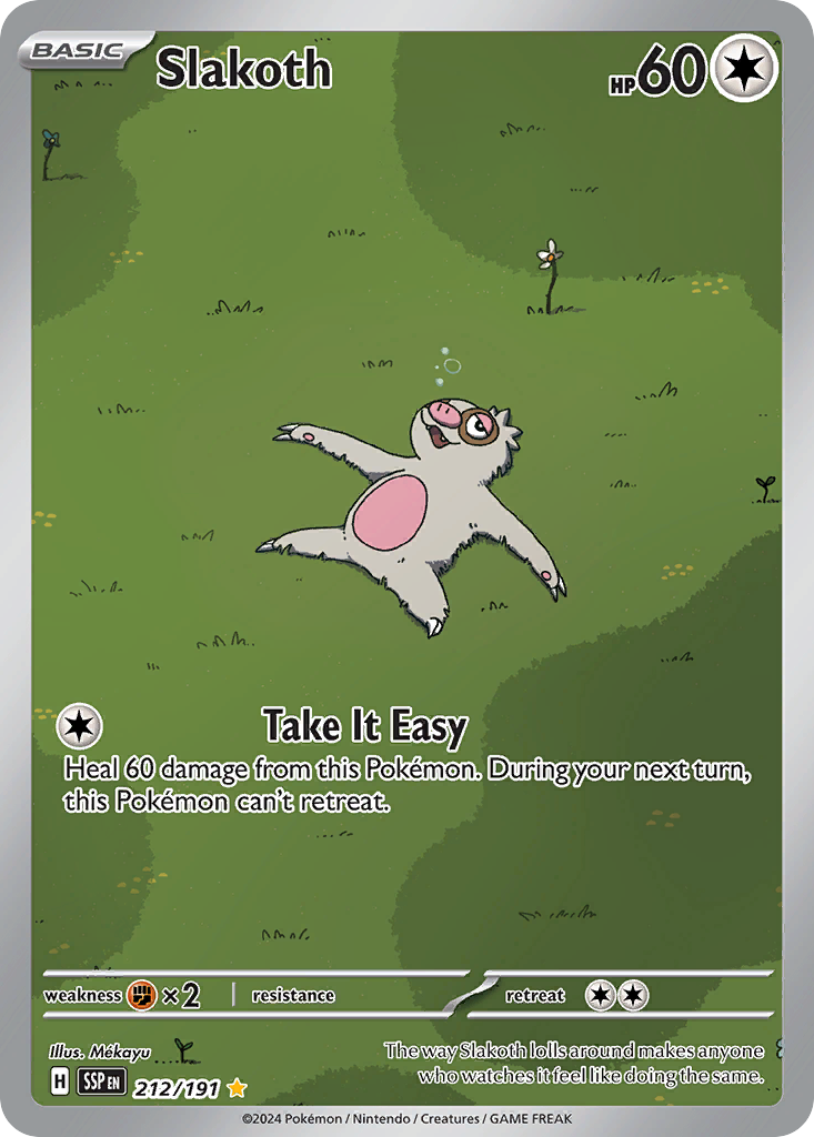 Slakoth 212/191 Illustration Rare | Surging Sparks | Pokemon Card