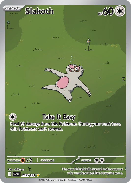 Slakoth 212/191 Illustration Rare | Surging Sparks | Pokemon Card